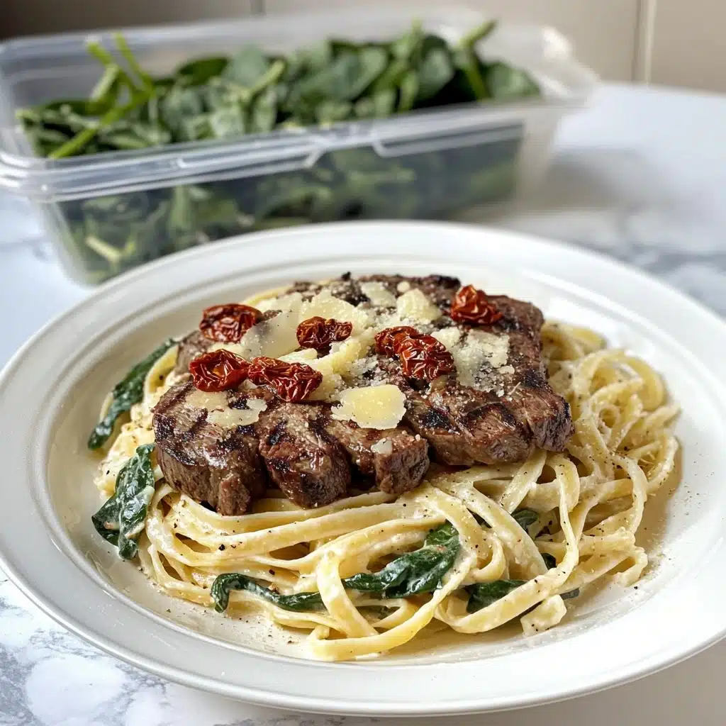 Olive Garden Steak Gorgonzola with Creamy Alfredo Sauce Recipe - Recipe Image