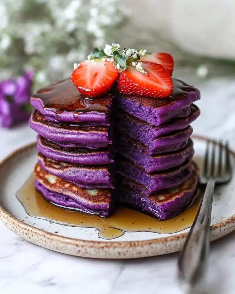 Ube Mochi Pancakes Recipe