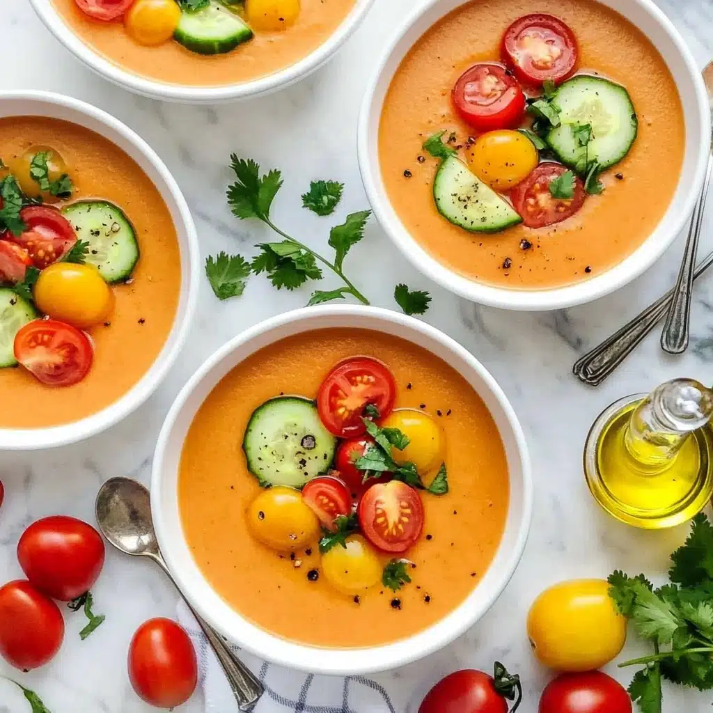 Chilled Gazpacho with Cucumber and Fresh Herbs Recipe - Recipe Image