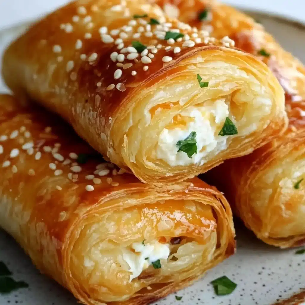Oven Fried Feta Rolls with Chili Honey Recipe - Recipe Image