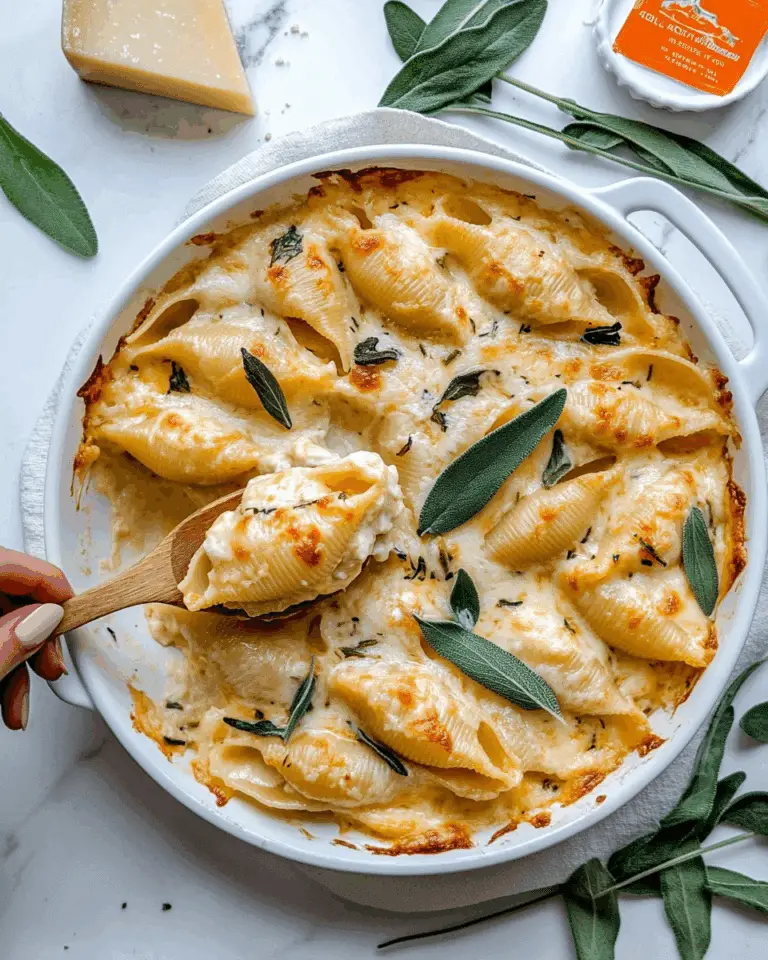 Pumpkin & Gouda Stuffed Shells With Brown Butter & Sage Alfredo Sauce Recipe