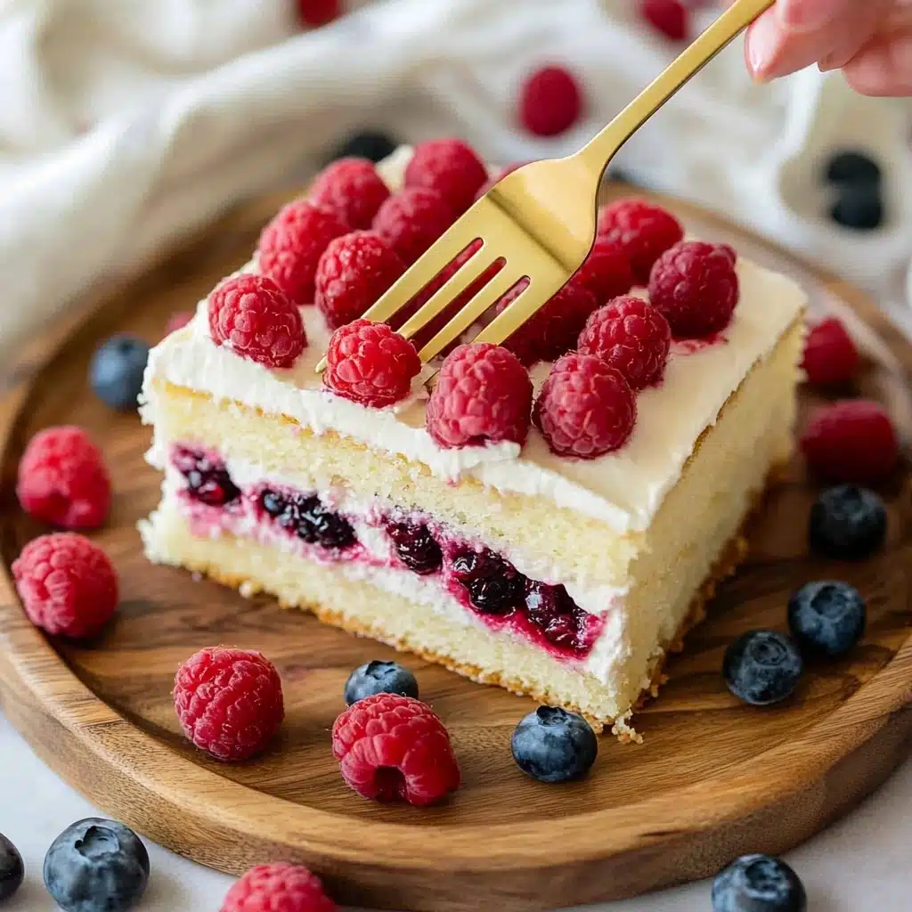 American Flag Cake Recipe - Recipe Image