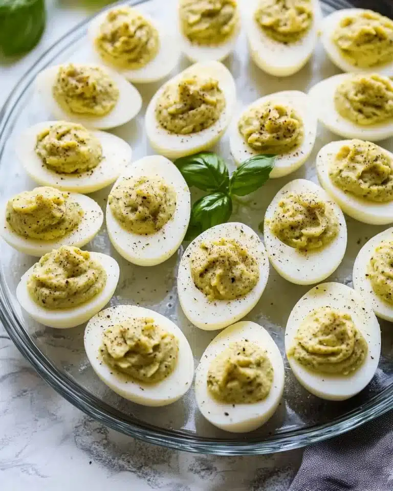 Pesto Deviled Eggs Recipe