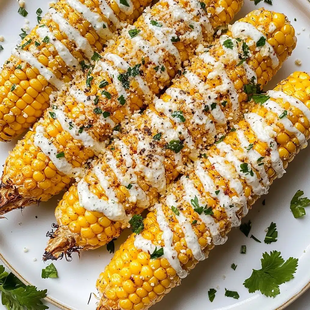 Buffalo Vegan Corn on the Cob with Ranch Dressing Recipe