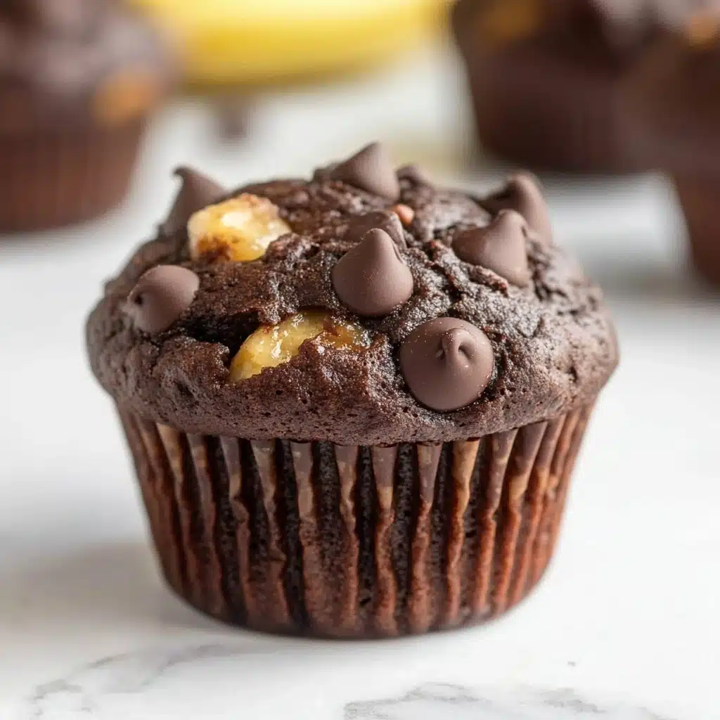 Greek Yogurt Chocolate Banana Muffins Recipe - Recipe Image