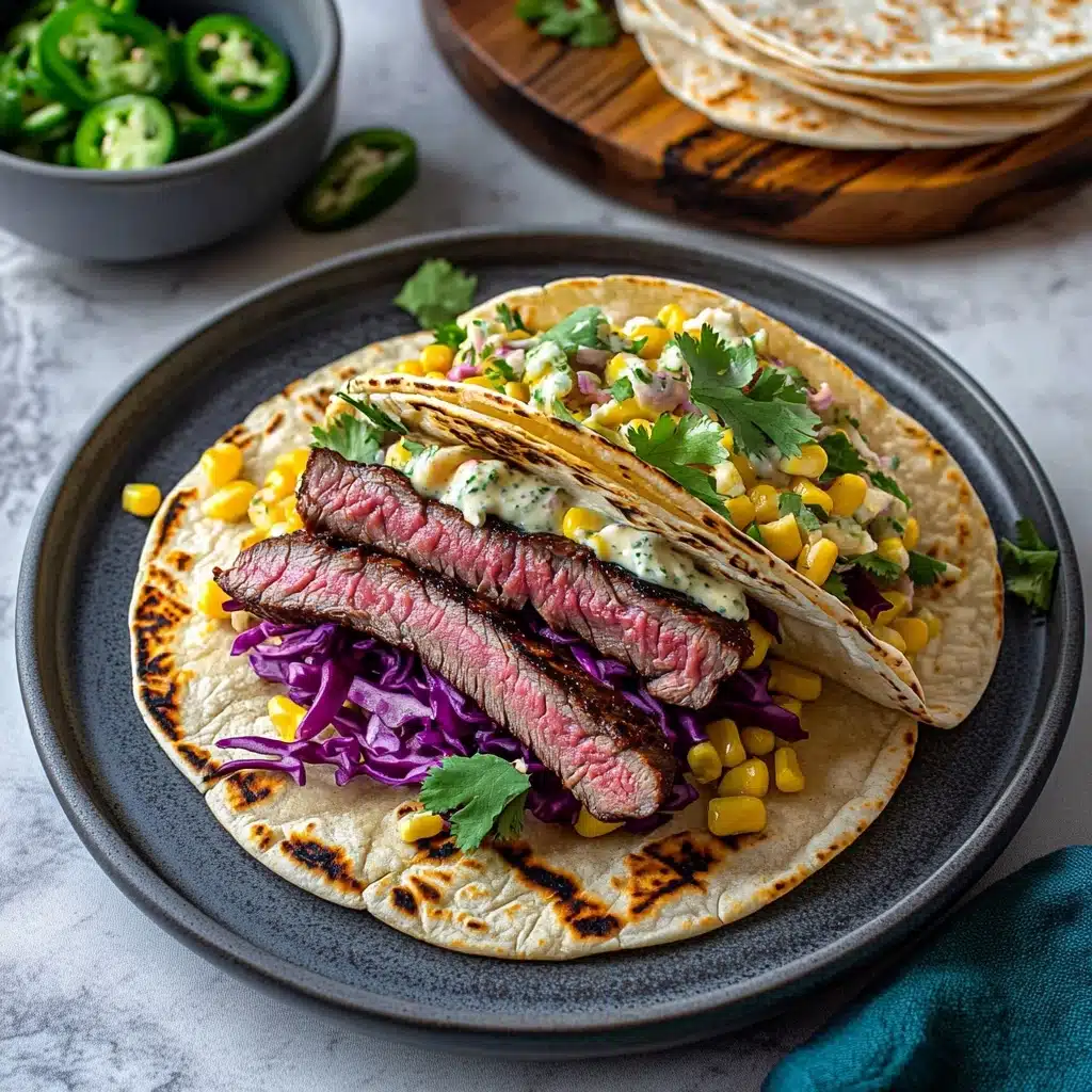 Grilled Steak Tacos with Corn Elote Recipe - Recipe Image