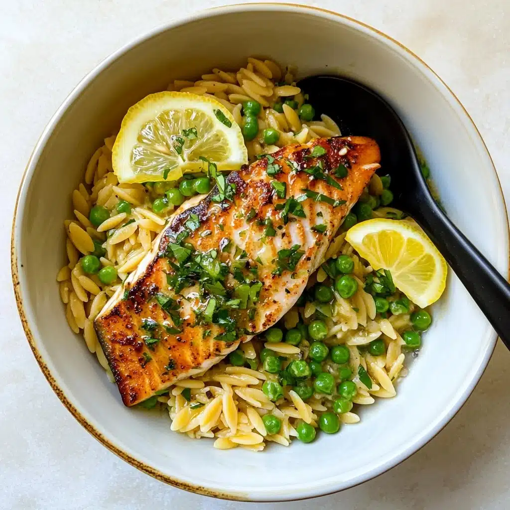 One-pan Lemon Orzo and Salmon Recipe - Recipe Image