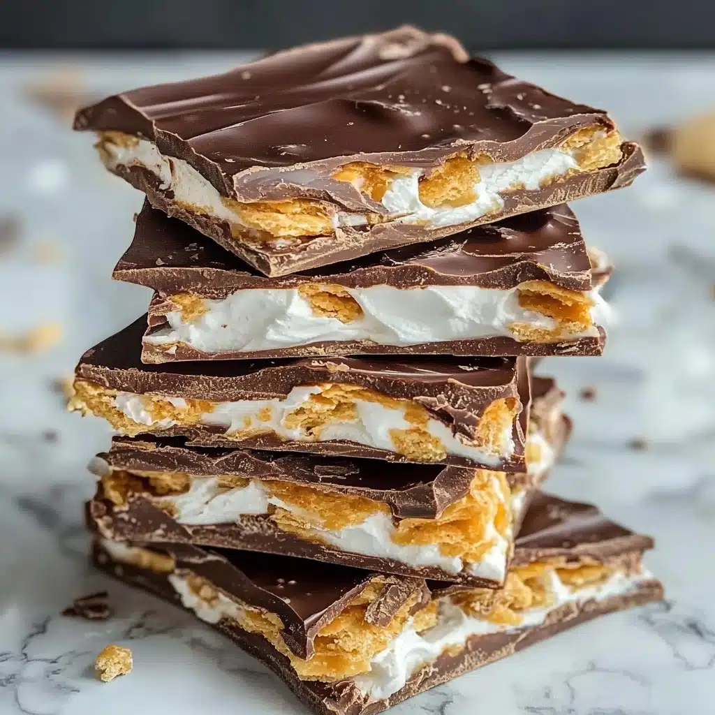 S’mores Chocolate Bark Recipe - Recipe Image