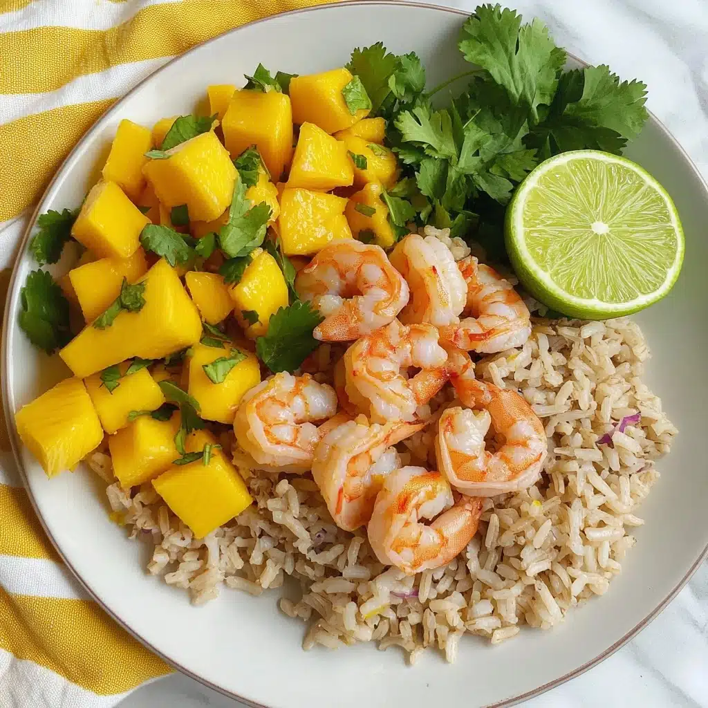 Grilled Chili Lime Shrimp with Mango Salsa Recipe - Recipe Image