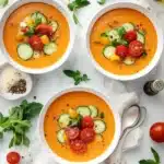 Chilled Gazpacho with Cucumber and Fresh Herbs Recipe