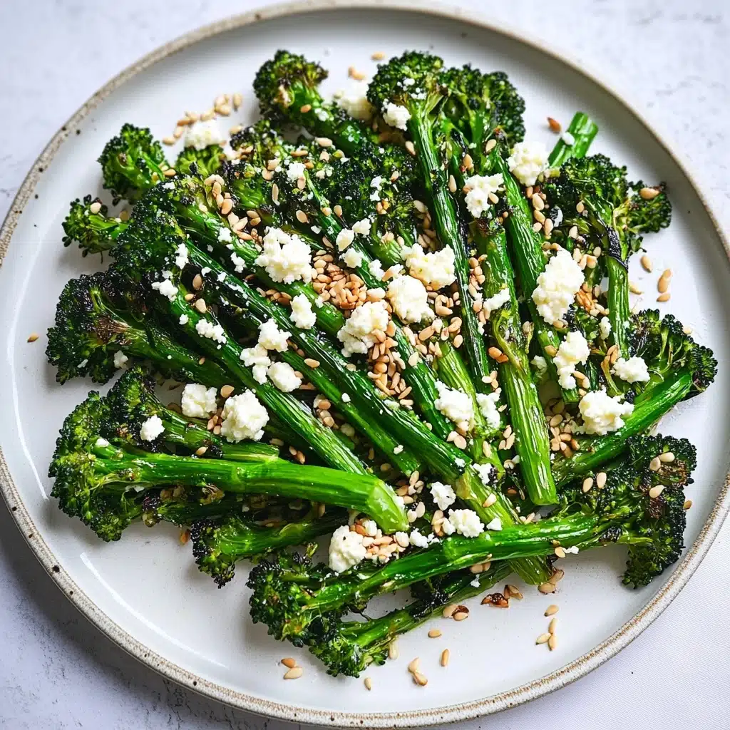 Charred Broccolini with Preserved Lemon & Caper Dressing Recipe - Recipe Image