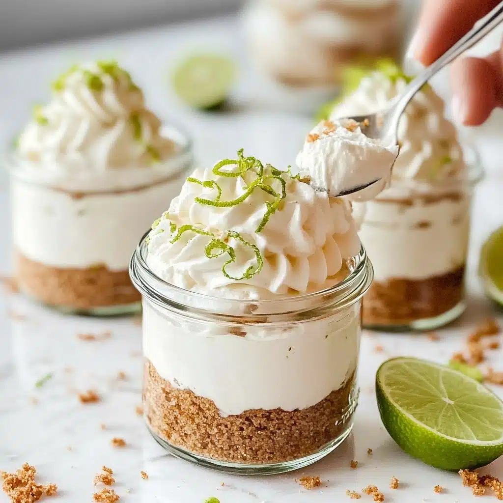 No Bake Key Lime Pie Cottage Cheesecake Jars Recipe - Recipe Image