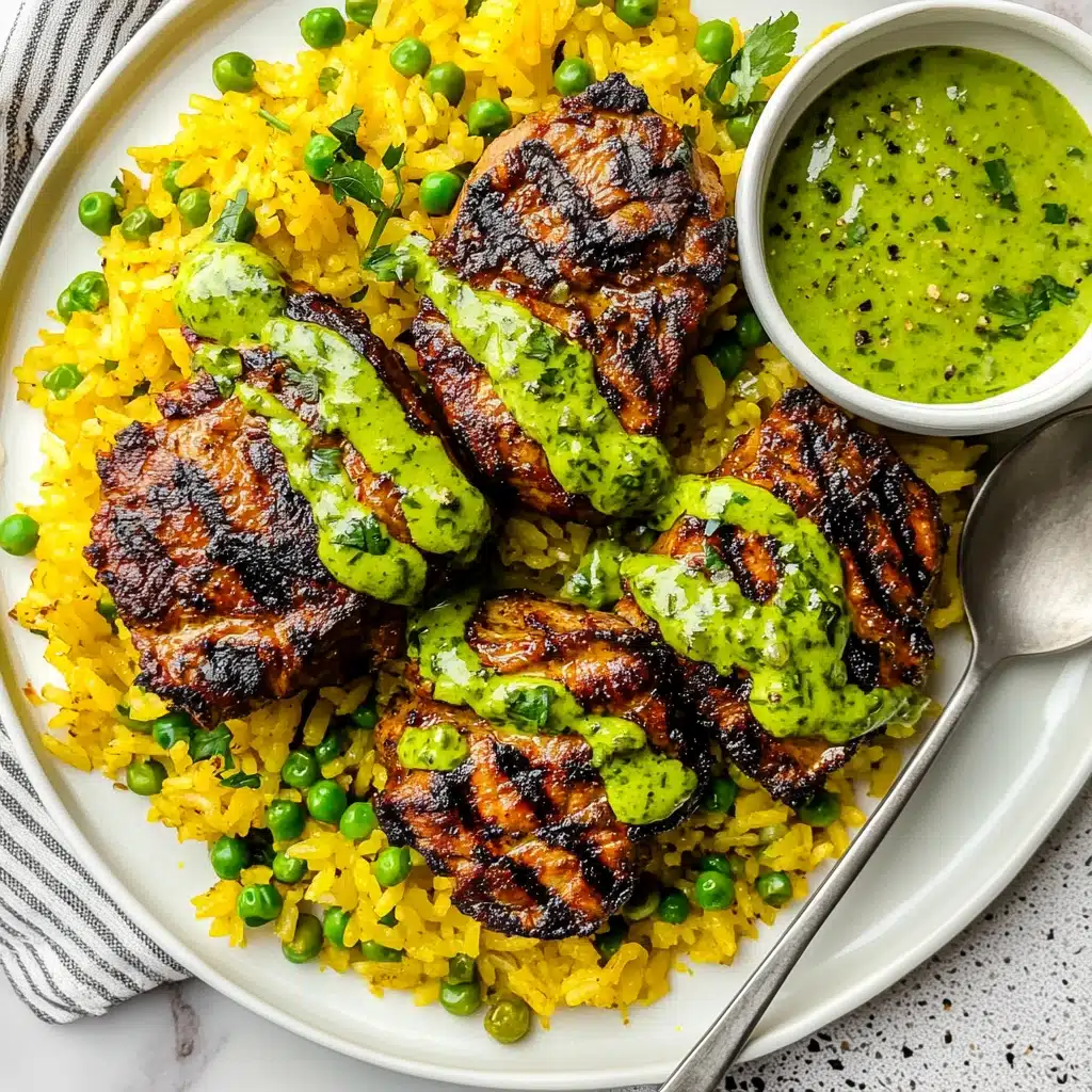 Peruvian Chicken and Rice with Green Sauce Recipe - Recipe Image
