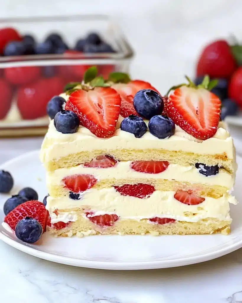 No Bake Summer Berry Icebox Cake Recipe