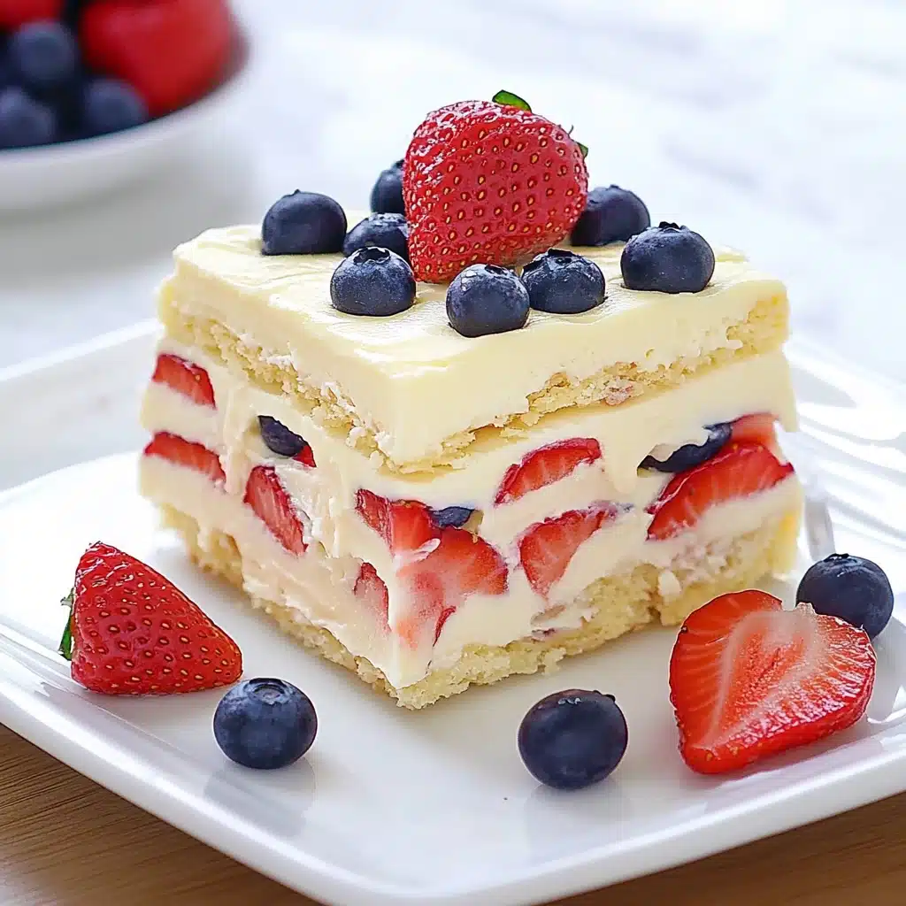 No Bake Summer Berry Icebox Cake Recipe - Recipe Image