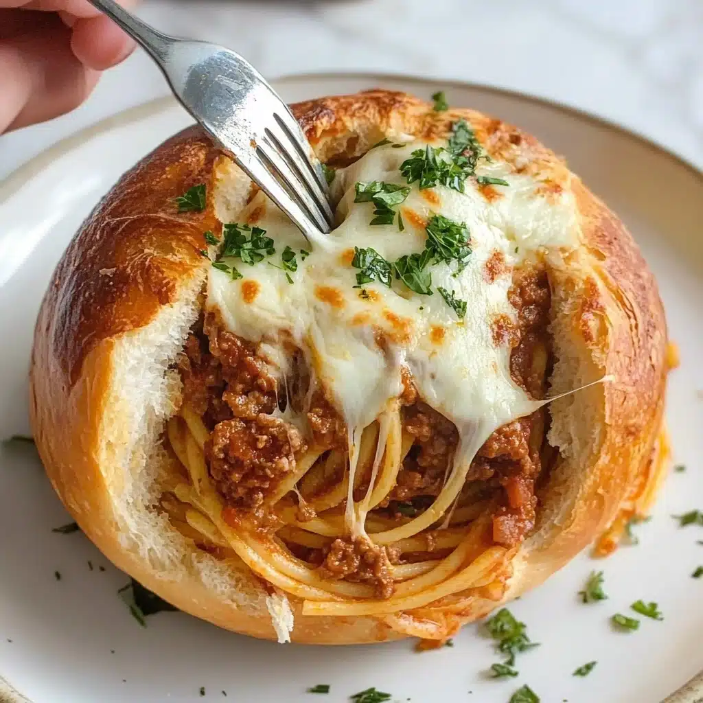 Bread Bowl Spaghetti Recipe - Recipe Image