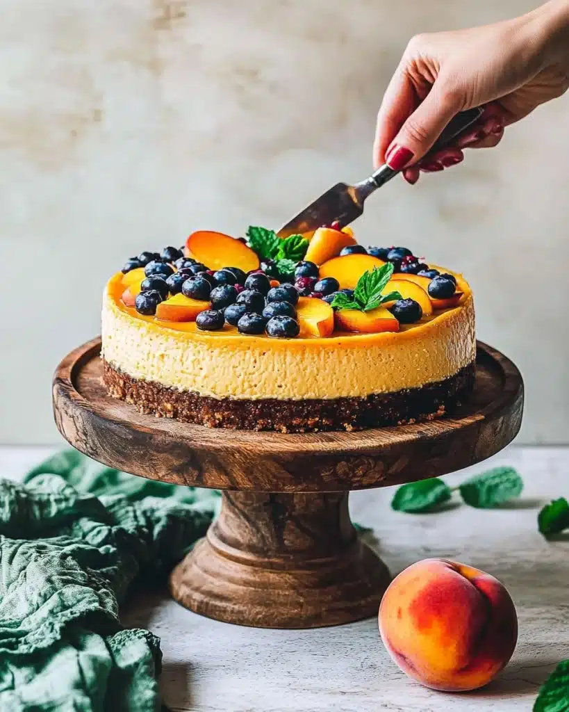 Blueberry Peach Cheesecake Recipe