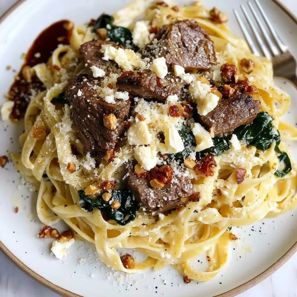 Olive Garden Steak Gorgonzola with Creamy Alfredo Sauce Recipe - Recipe Image