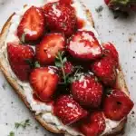 Roasted Strawberry Whipped Ricotta Toast Recipe