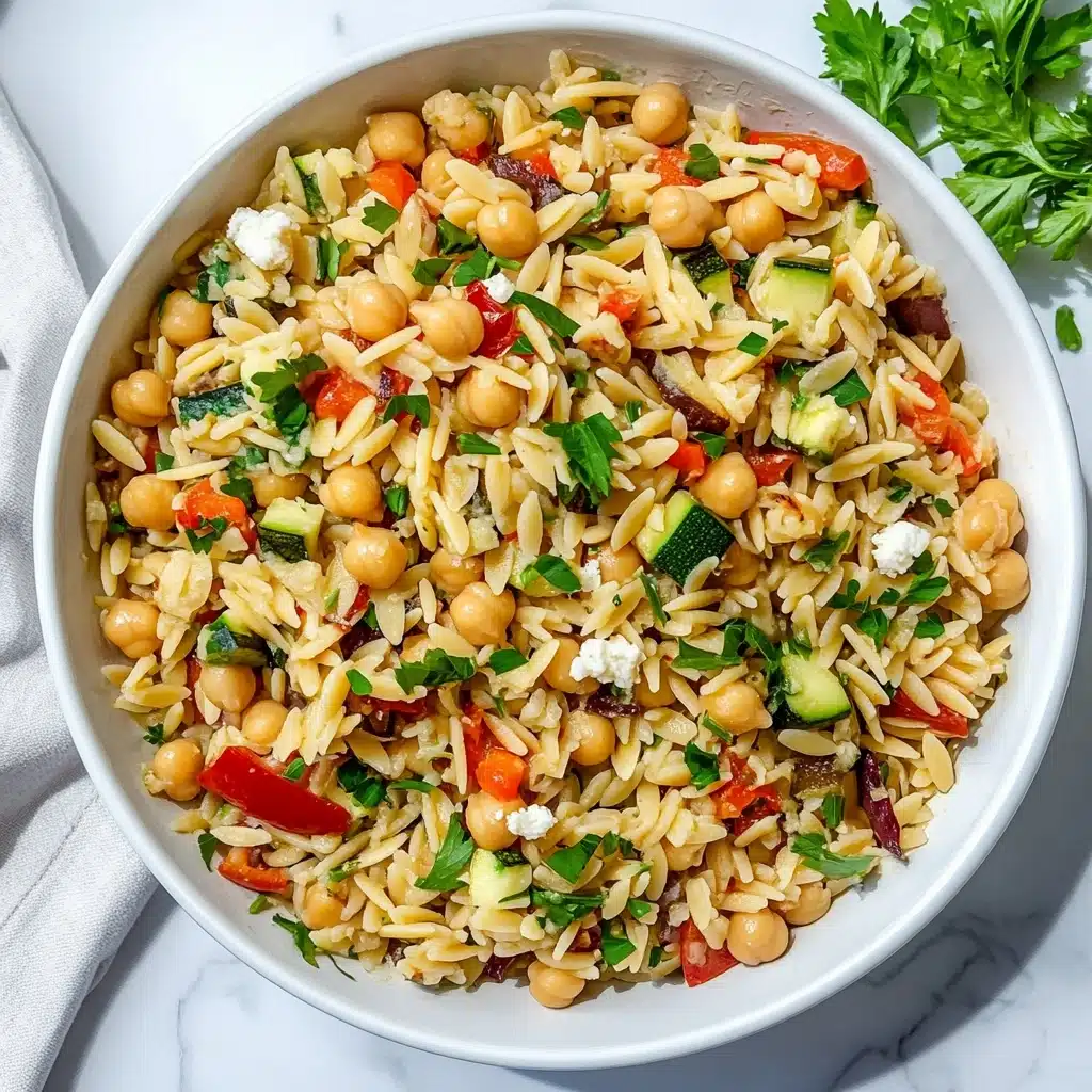 Vegan Roasted Veggie Orzo Salad Recipe - Recipe Image