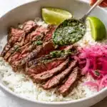 Skirt Steak Rice Bowls with Chimichurri Sauce Recipe
