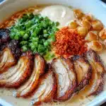 Fiery Chicken Ramen with Creamy Garlic Sauce Recipe