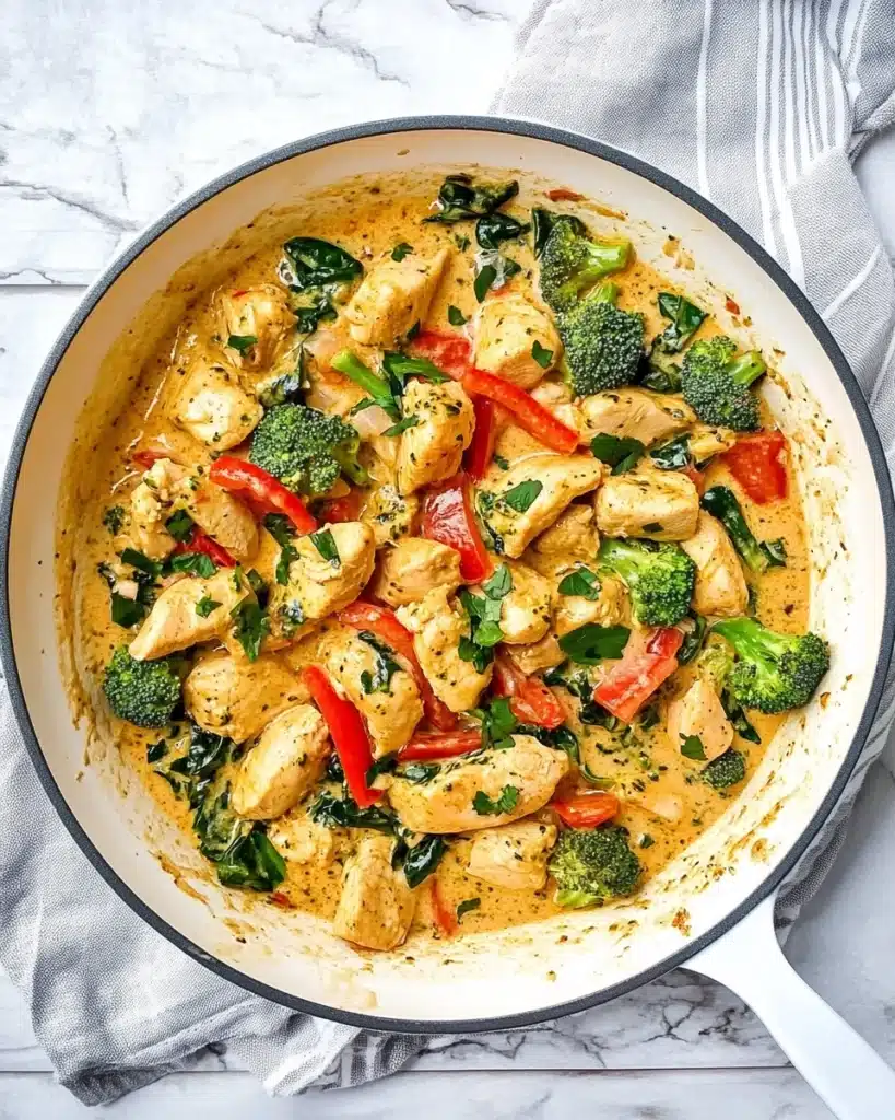 Garlic Chicken with Broccoli and Spinach Recipe