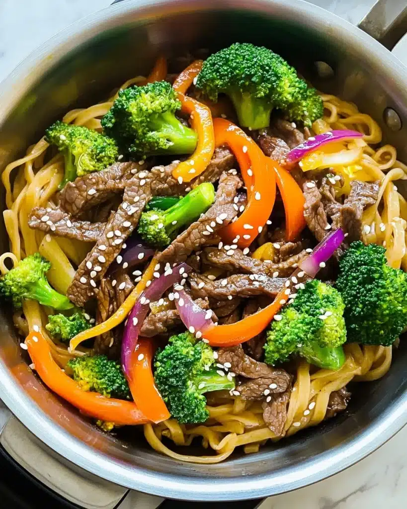 Skinny Mongolian Beef Noodles Recipe