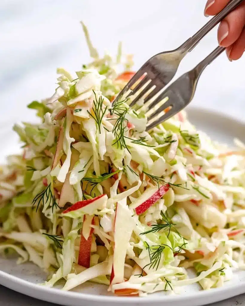 No Mayo Coleslaw with Apple and Fennel Recipe