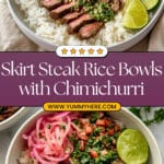 Skirt Steak Rice Bowls with Chimichurri Sauce Recipe