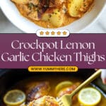 Crock Pot Lemon Garlic Butter Chicken Thighs Recipe
