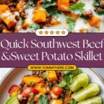 Southwest Ground Beef and Sweet Potato Skillet Recipe