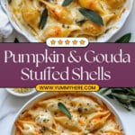 Pumpkin & Gouda Stuffed Shells With Brown Butter & Sage Alfredo Sauce Recipe