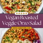 Vegan Roasted Veggie Orzo Salad Recipe