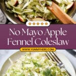 No Mayo Coleslaw with Apple and Fennel Recipe