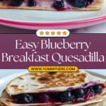 Blueberry Breakfast Quesadilla Recipe