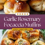 Garlic Rosemary Focaccia Muffins Recipe