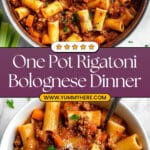 One Pot Rigatoni Bolognese Recipe