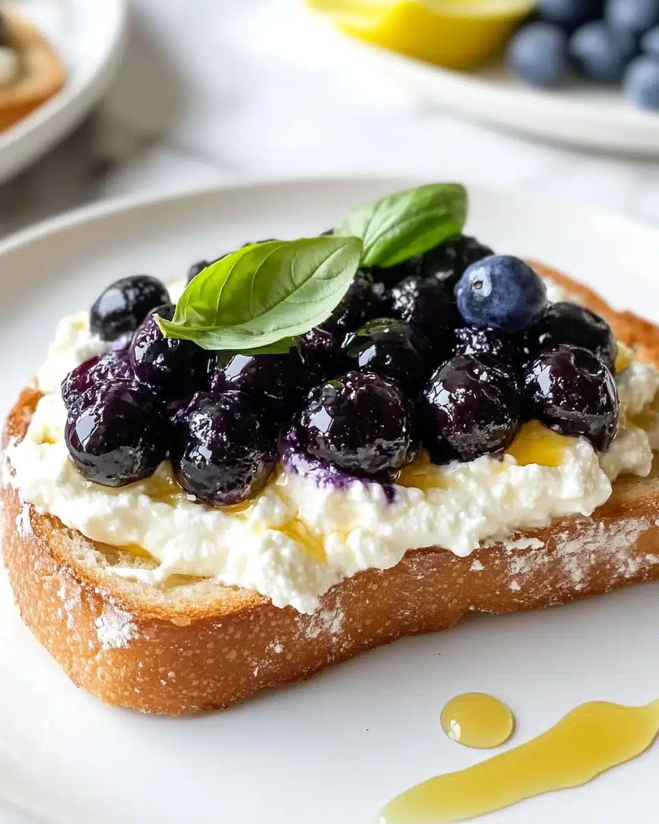 Blueberry Toast with Whipped Ricotta Recipe - Recipe Image