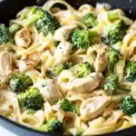 Quick & Easy Fettuccine Chicken Broccoli Alfredo Recipe