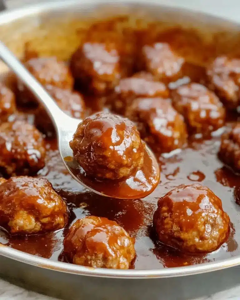 Sticky Honey Garlic Meatballs Recipe