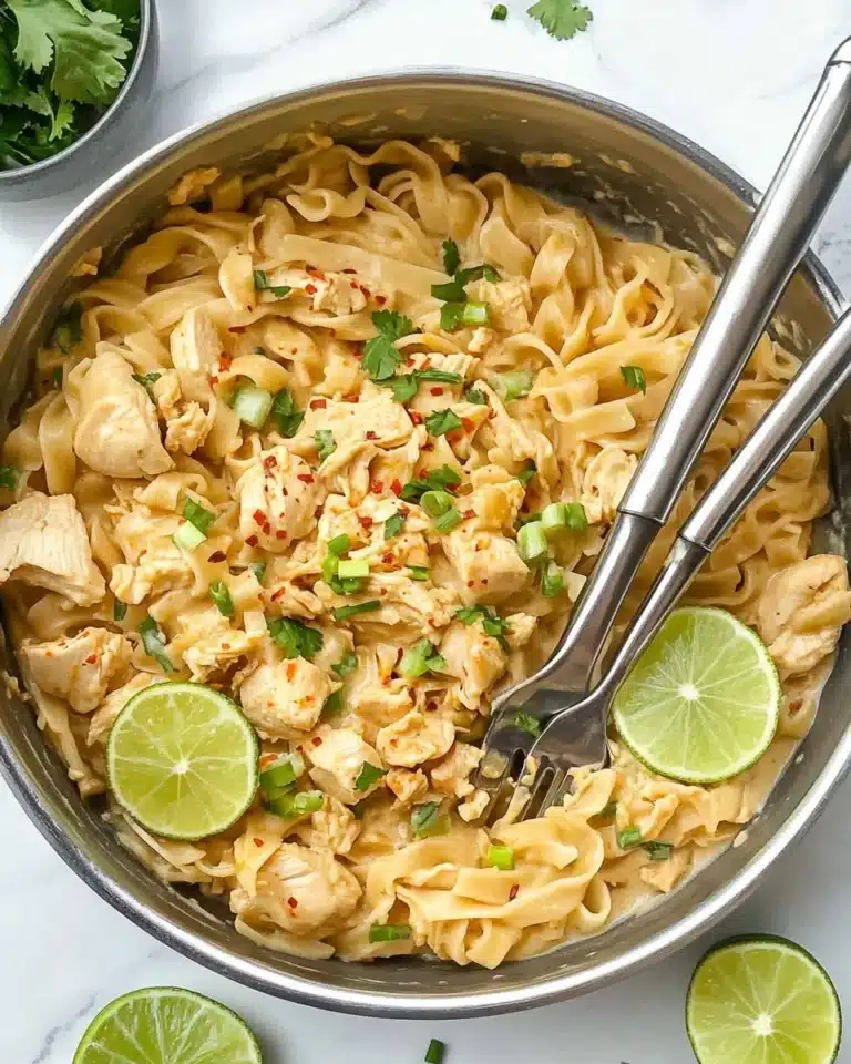 Creamy Peanut Noodles with Chicken Recipe