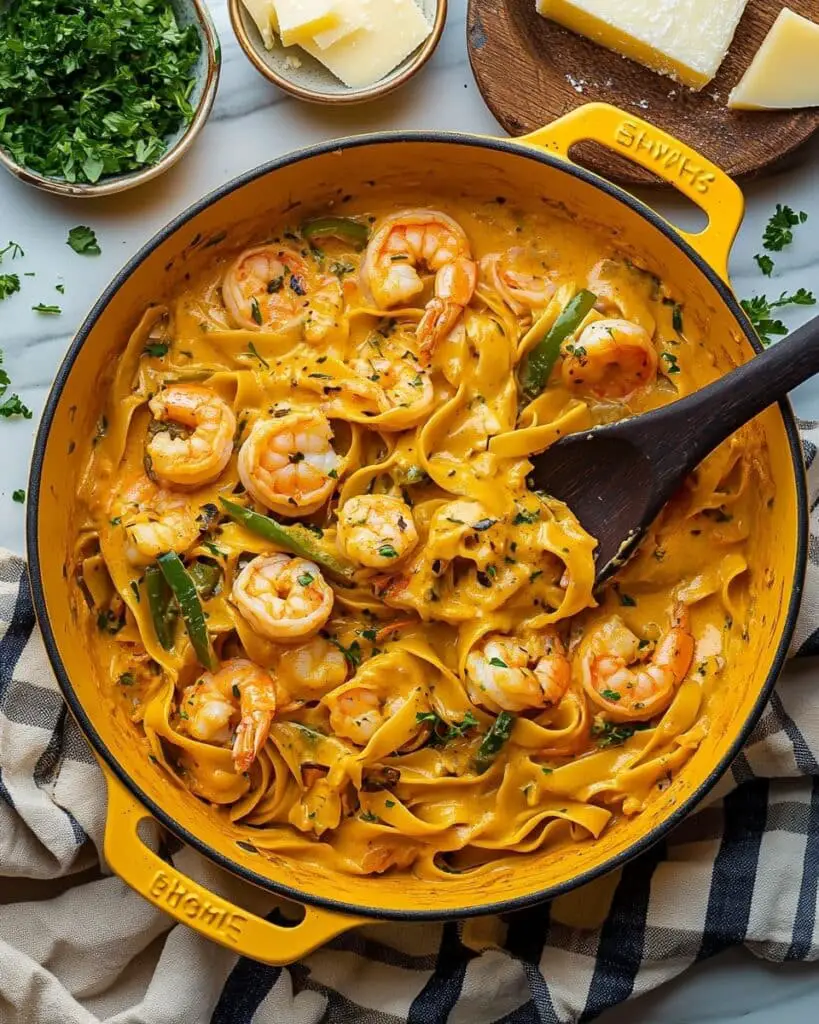 Creamy Cajun Shrimp Pasta with Pappardelle Recipe