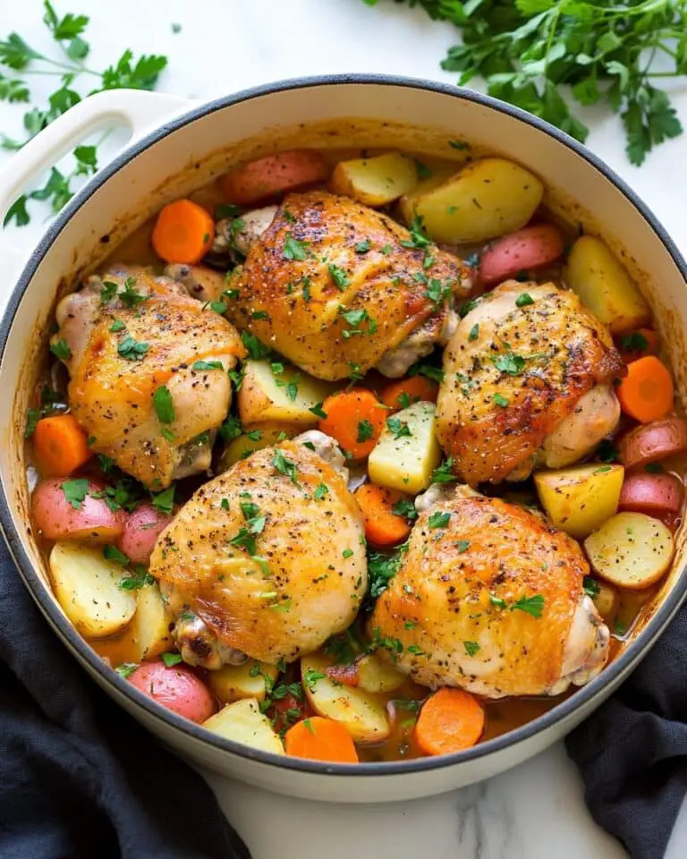 Braised Chicken Thighs and Vegetables Recipe