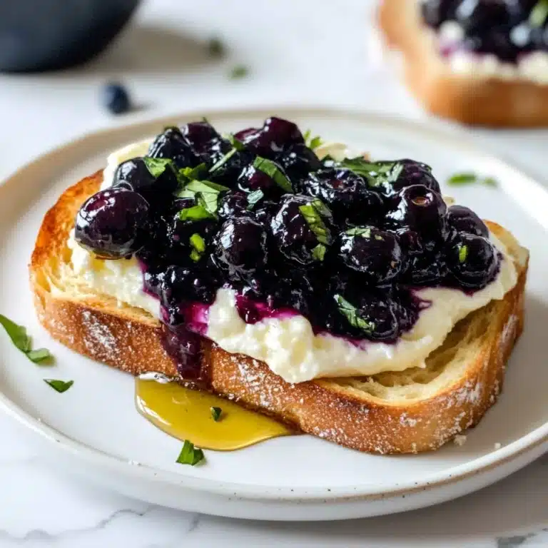 Blueberry Toast with Whipped Ricotta Recipe