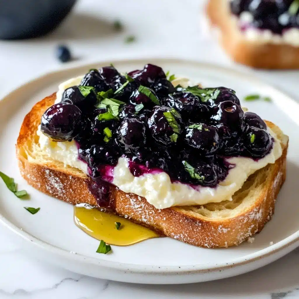 Blueberry Toast with Whipped Ricotta Recipe
