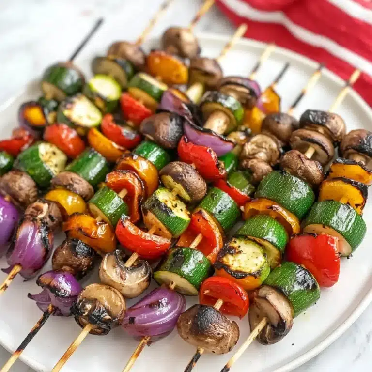 Veggie Kabobs Recipe (Grilled or Oven-Baked) Recipe