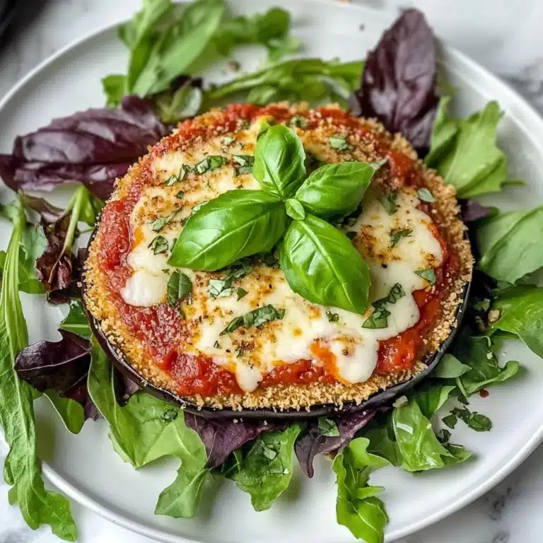 Pan-Fried Eggplant with Mozzarella and Marinara Recipe