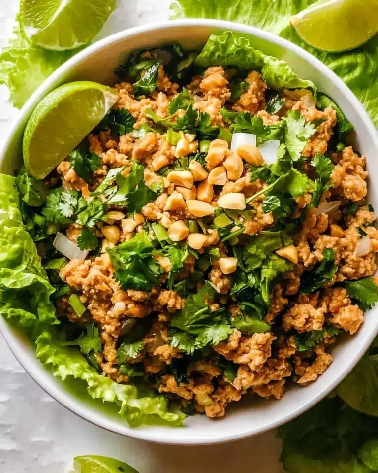 Chicken Larb Lettuce Wraps Recipe