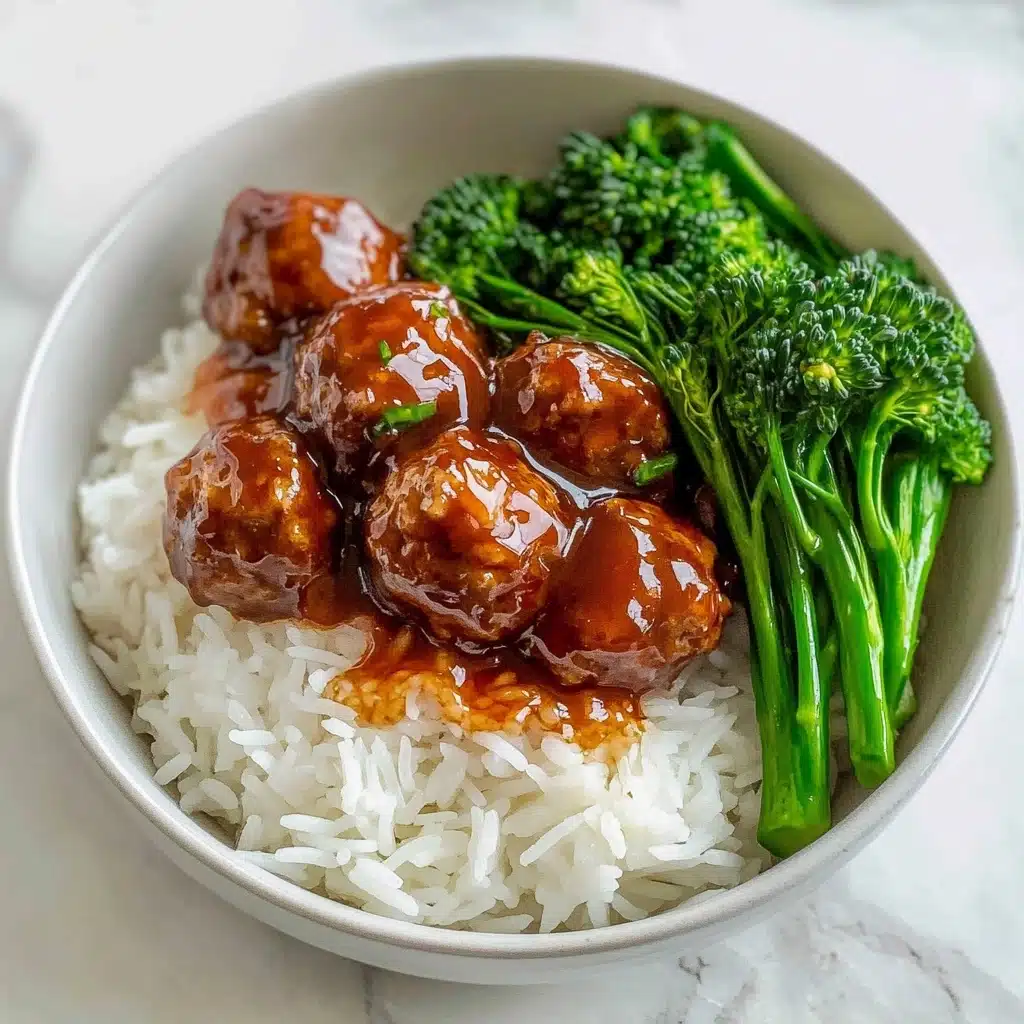 Sticky Honey Garlic Meatballs Recipe - Recipe Image